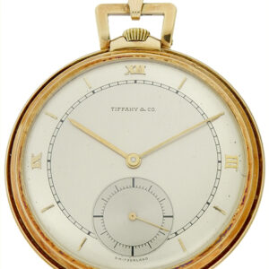 Tiffany & Co. 14k Yellow Gold Open Face Pocket Watch