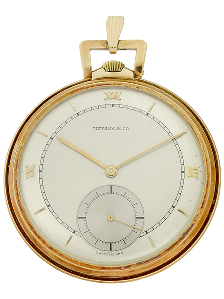 Tiffany & Co. 14k Yellow Gold Open Face Pocket Watch