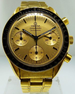 Omega 18k Yellow Gold, “Speedmaster Automatic”