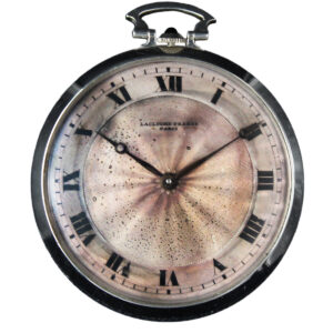 Lacloche Freres Platinum & Diamond Open Face 45mm Pocket Watch c. 1930's