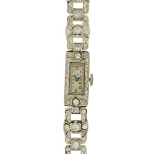 Art Deco Platinum & Diamond Ray Swiss Ladies' Watch c. 1920s