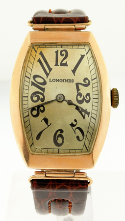 Longines Tonneau Large 14k Rose Gold