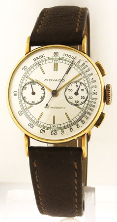 Vintage Movado 18K Yellow Gold Chronograph Ref. 9015