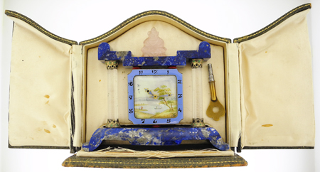 Geneva Clock Co. Art-Deco Temple of Buddha 8-Day Going Table Clock, c. 1925