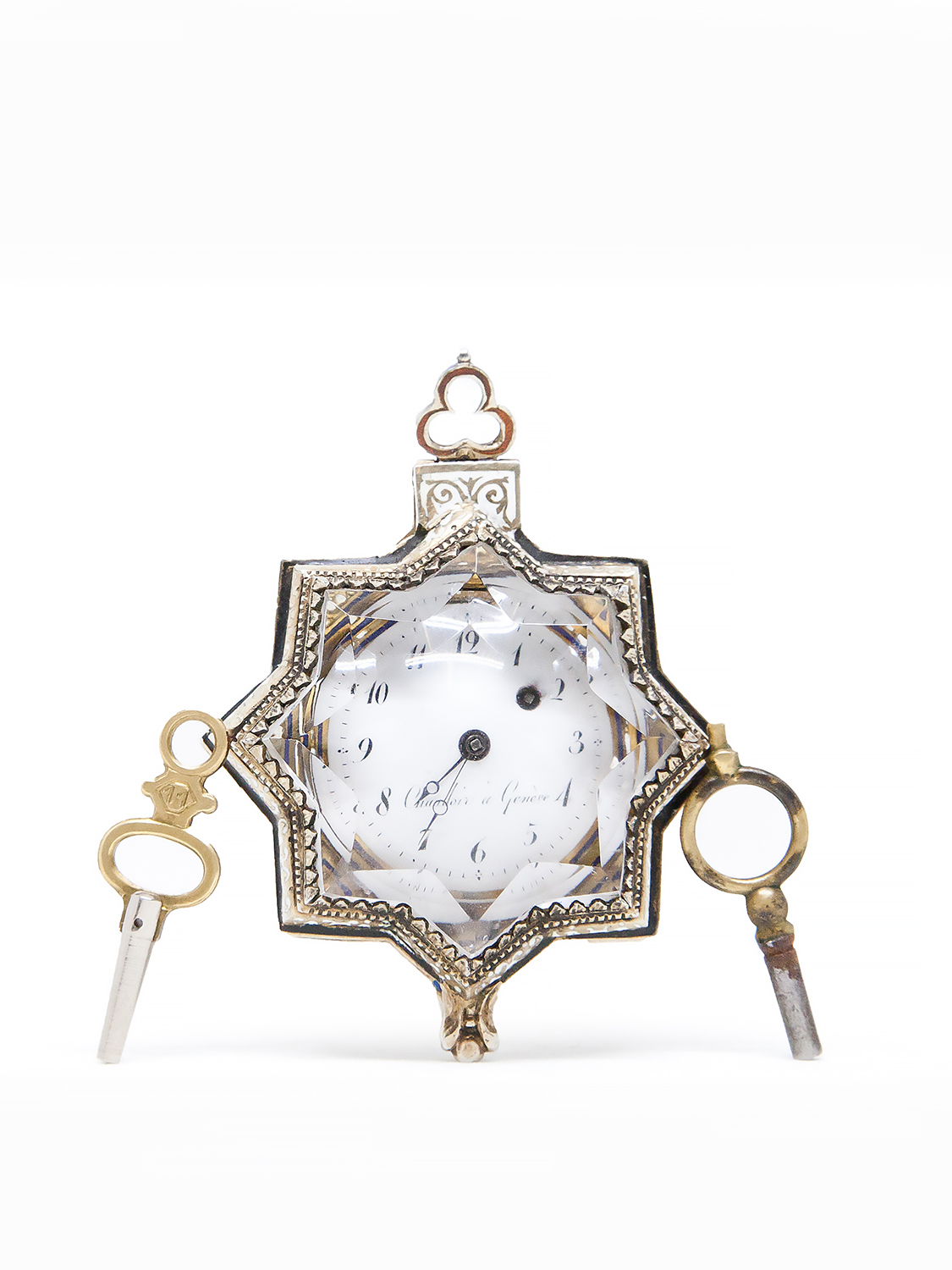 Chaudoir Gilt Metal Star-Shaped Open Face Key-Wind Pocket Watch c. 1790