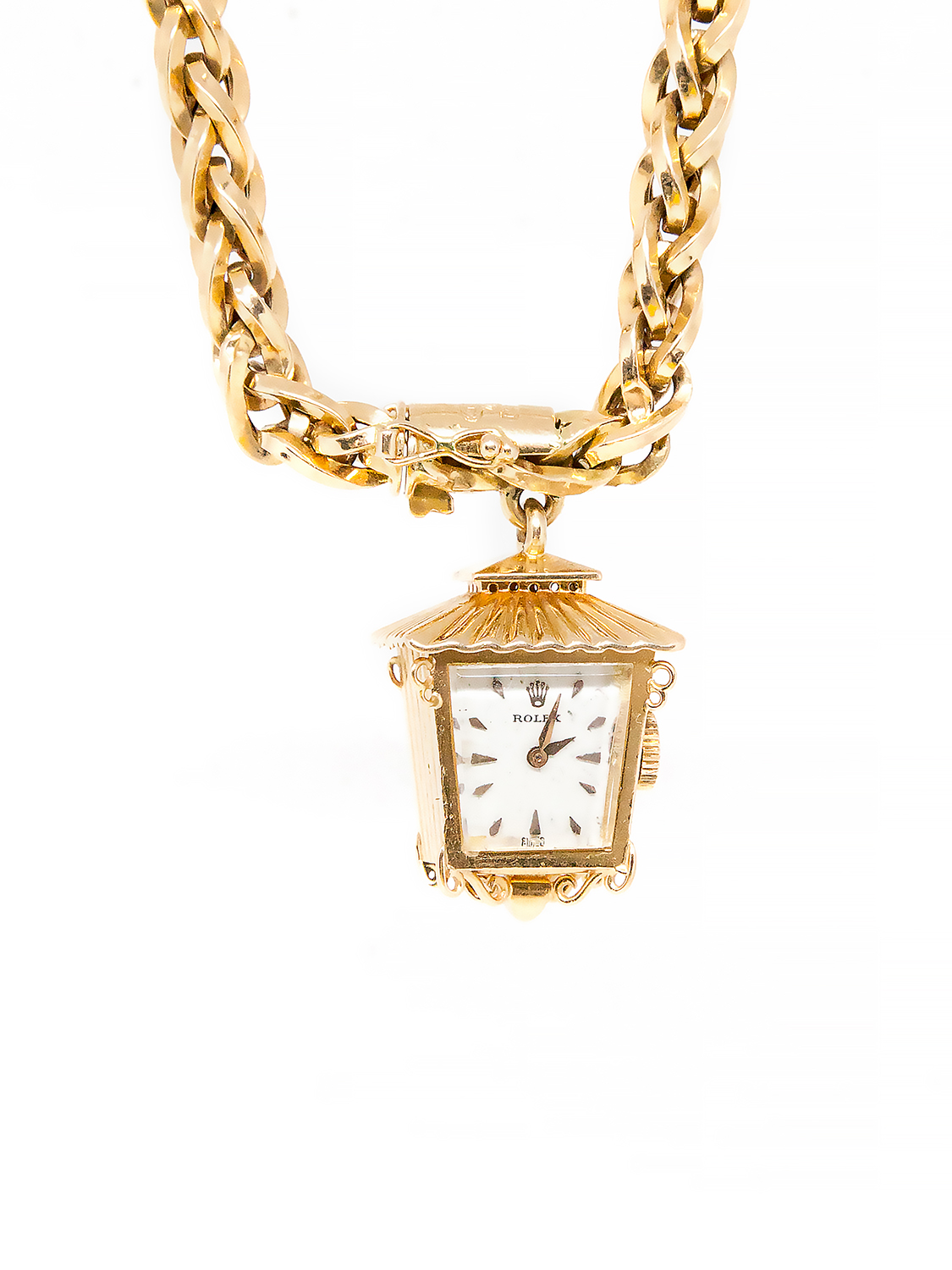 Rolex (Ref 3994) 18k Yellow Gold Lantern-Form Pendant Wristwatch c. 1950