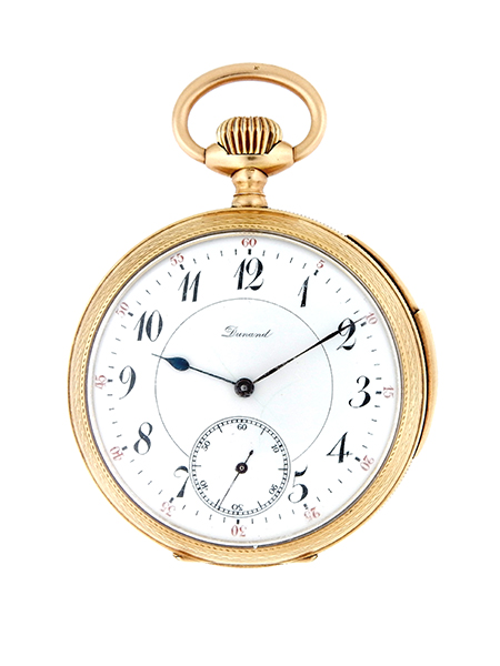 Swiss "Dunand" 14k PG Quarter Repeater Open Face Pocket Watch