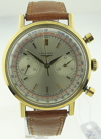 Longines 18k YG Mens Chrono circa 1950s