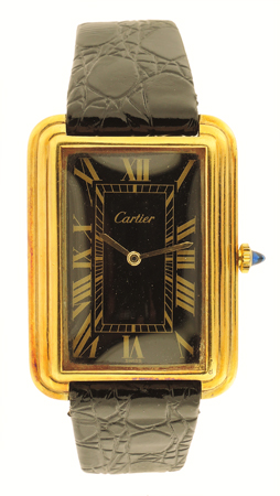 Cartier Ref. 162 Men's Rectangular Electroplated Wrist Watch