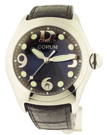 Corum Bubble Boutique Stainless Steel Ref. 163.150.20. Thick Domed Crystal Creating a Lens Effect