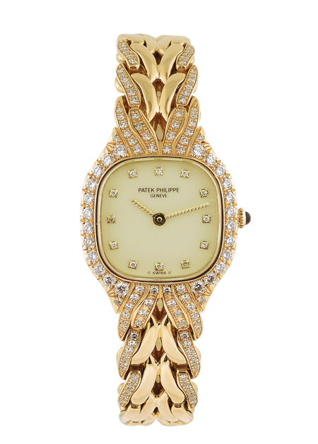 Patek Philippe "La Flamme" 18k Yellow Gold and Diamond Ladies' Bracelet Watch