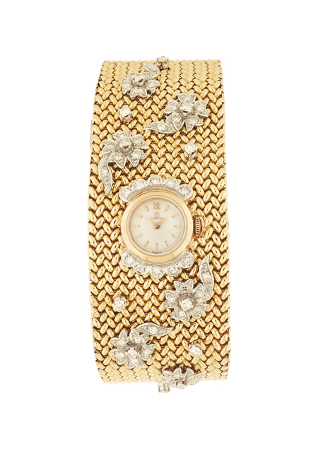 Omega Ladies 18k Pink Gold and Diamond Mechanical Bracelet Watch, Circa 1968