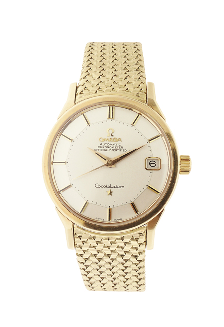 Omega Constellation, 14K Yellow Gold, "Automatic Chronometer officially certified, Constellation" Men's Bracelet Watch c. 1968