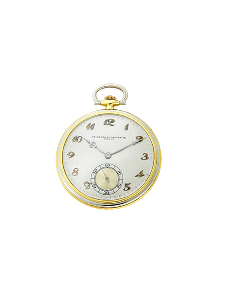 Vacheron & Constantin 18k 2-tone Yellow & White Gold Open Face Pocket Watch, c. 1920s