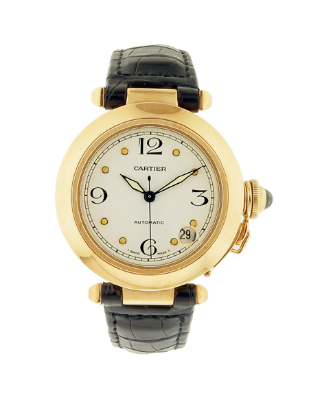 Cartier "Pasha" 18k Yellow Gold Auto Date Wristwatch