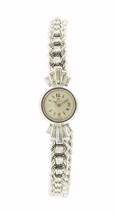 Blancpain 18k White Gold & Diamond Ladies Bracelet Watch with Back wind