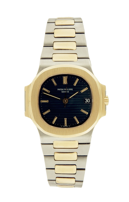 Patek Philippe (3800/1) "Nautilus" Midsize Autodate Two-Tone 18k Yellow Gold & Stainless Steel Bracelet Watch, w/ box