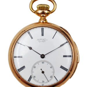 5 Minute 1/4 Repeating 14k Yellow Gold H.R. Ekegren, Copenhagen Open Face Pocket Watch c. 1900