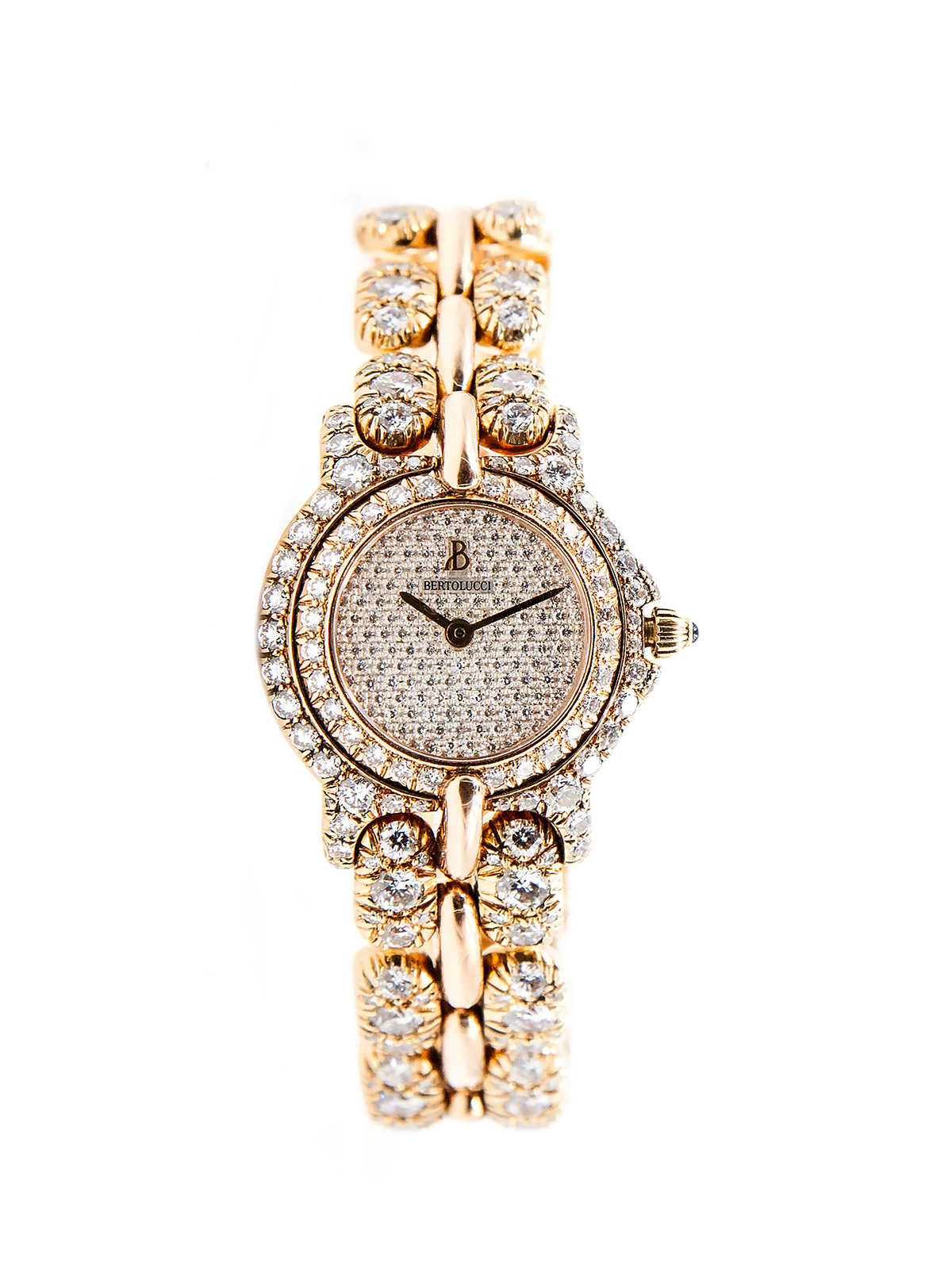 Bertolucci "Pulchra" 18k Yellow Gold & Diamond (~7ct) Ladies' Bracelet Watch, Ref 111805568