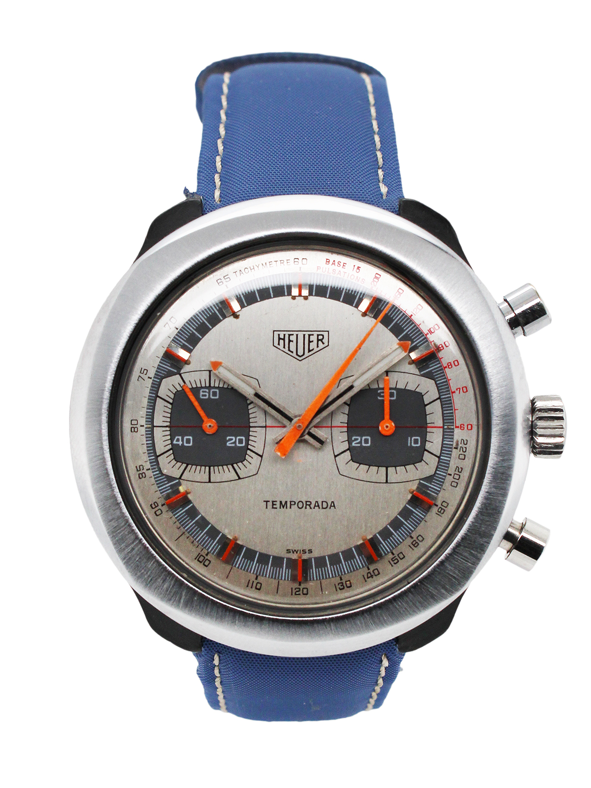 Heuer "Temporada" Composite and Stainless Steel Chronograph Wristwatch, c. 1970s, Ref 733809