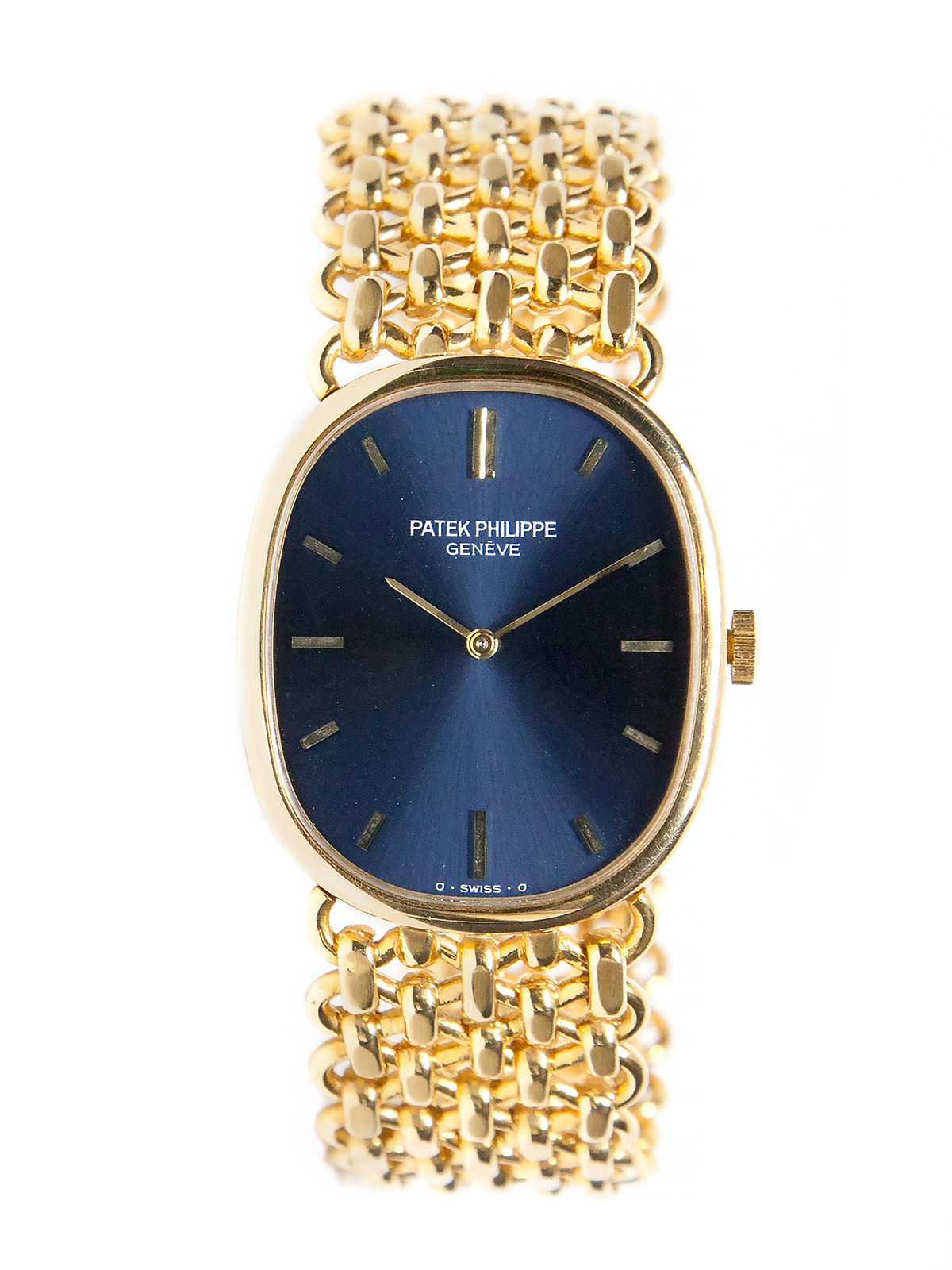 Patek Philippe "Ellipse D'Or" (Ref 3848/1) 18k Yellow Gold Bracelet Watch with Box c. 1980s