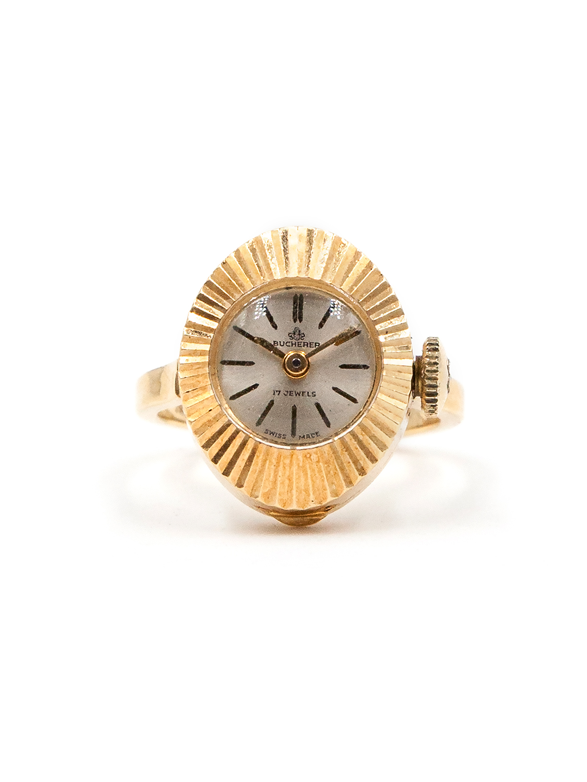Bucherer 18k Yellow Gold Ring Watch