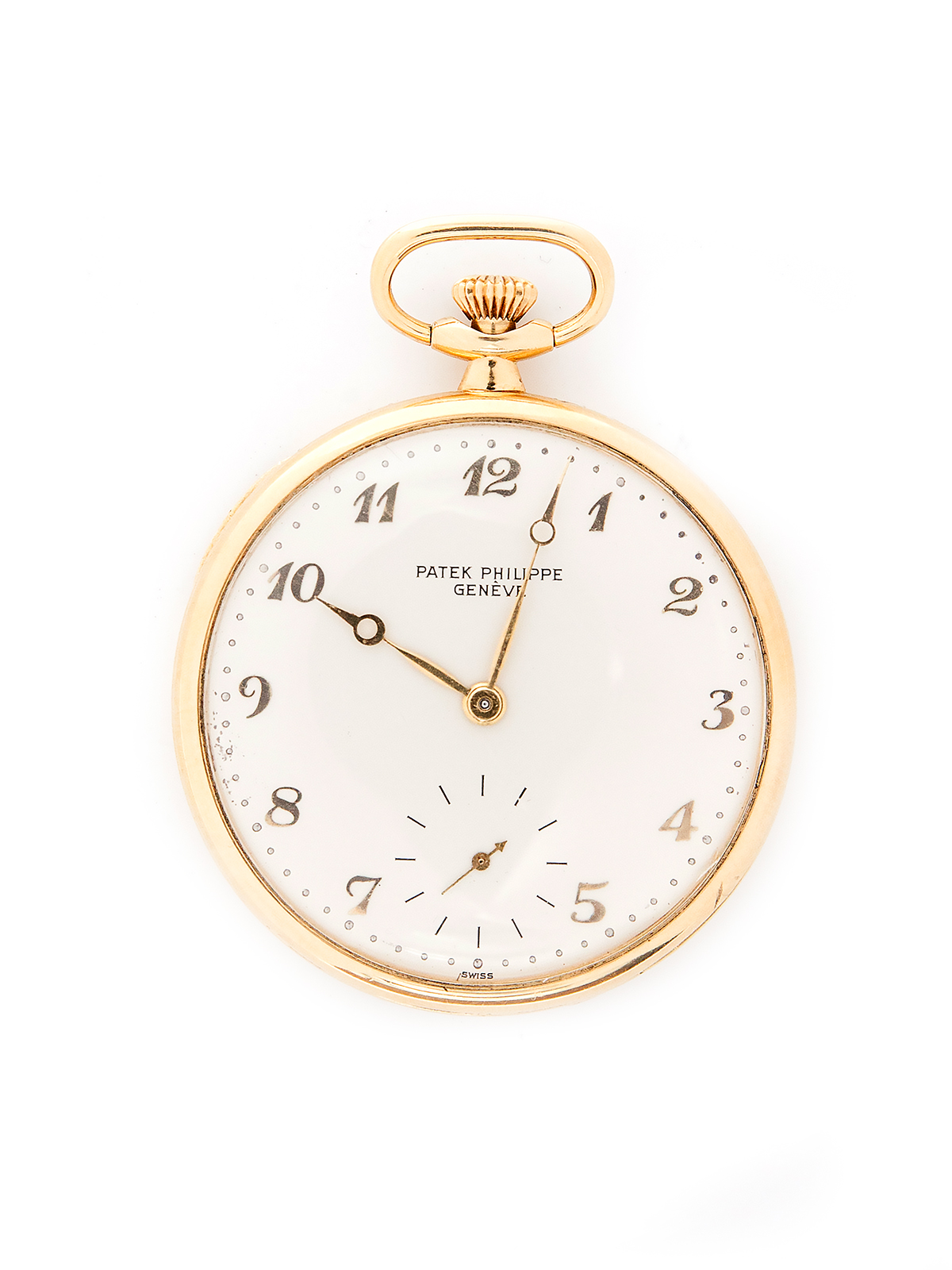 Patek Philippe 18k Yellow Gold Open Face Pocket Watch w/ Extract & 2 Geneva Seals c. 1979, Ref 652/1