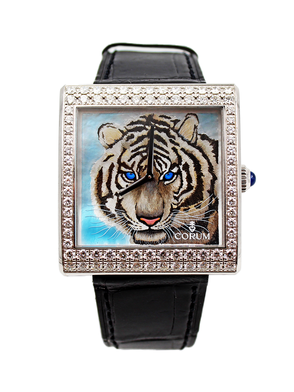 Corum "Backingham Tiger" 18k White Gold & Diamond Wristwatch c. 2012, Ltd 15/50