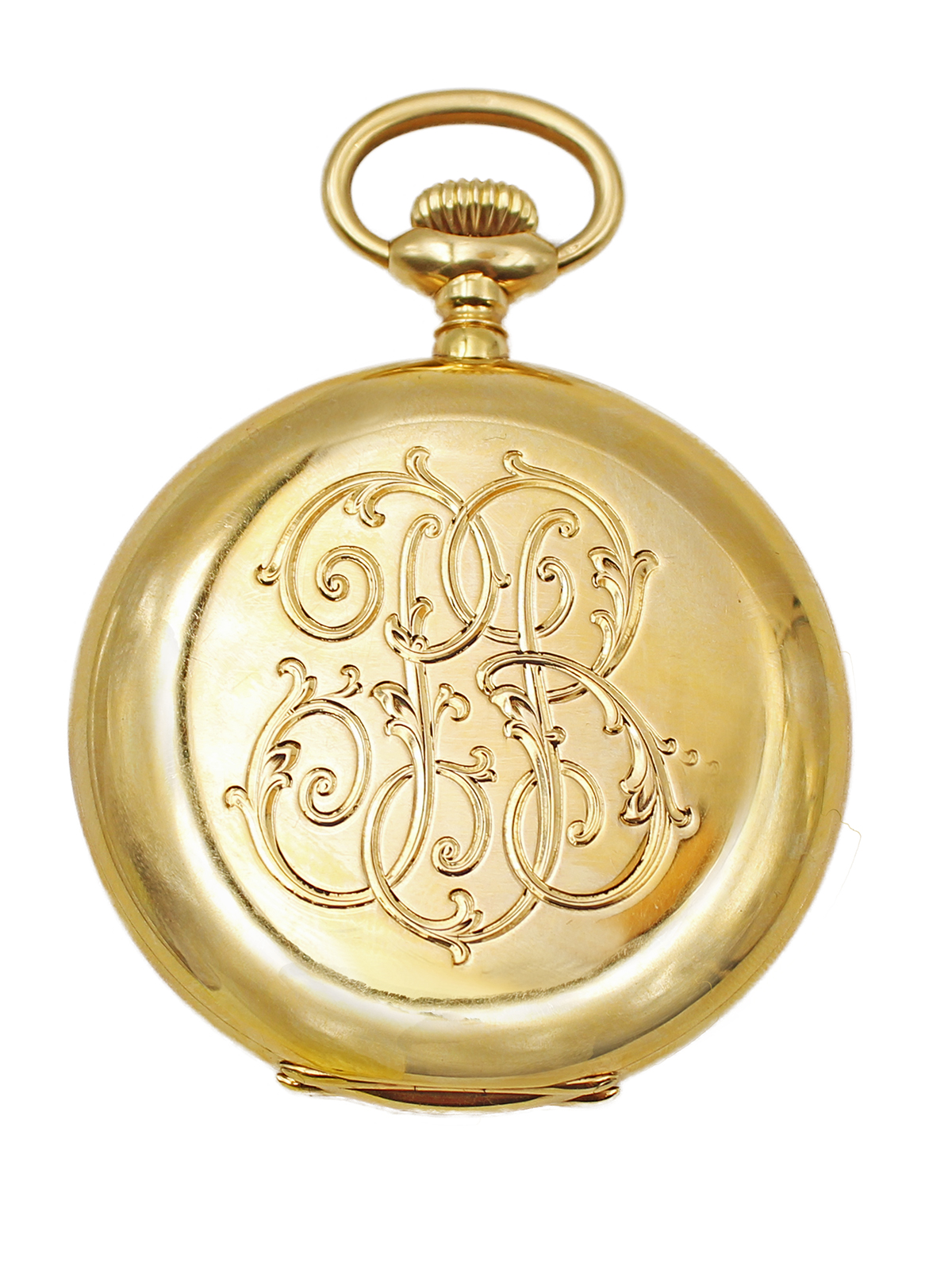 Patek Philippe 18k Yellow Gold 50mm Open Face Pocket Watch