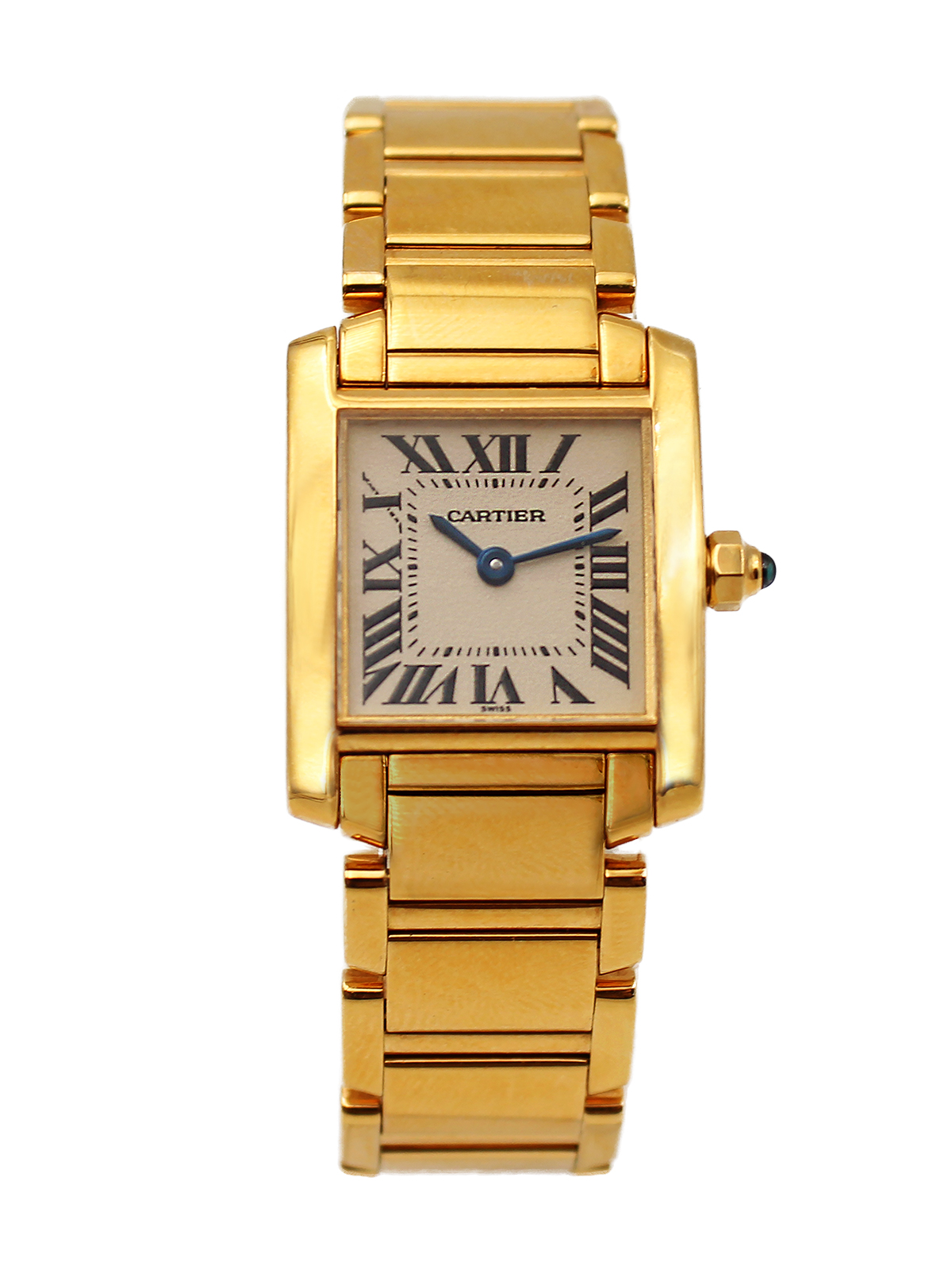 Cartier "Tank Francaise" 18k Yellow Gold Bracelet Watch with Pouch & Certificate, Ref 1820