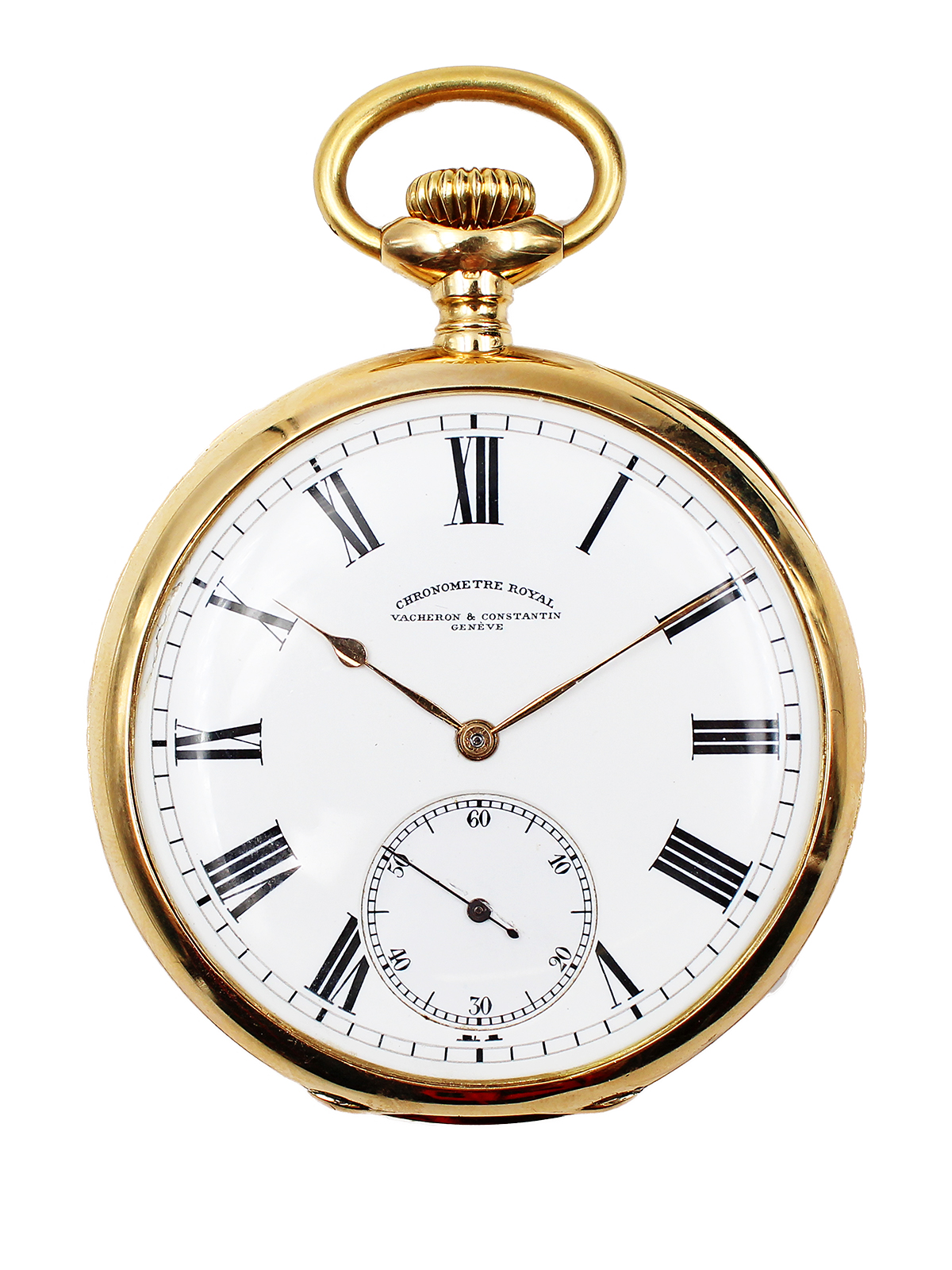 Vacheron & Constantin "Chronometre Royal" 18k Yellow Gold Open Face 57mm Pocket Watch