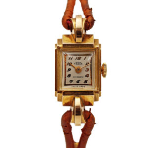 Trebex 9k Yellow Gold Small Wristwatch w/ Original Tag
