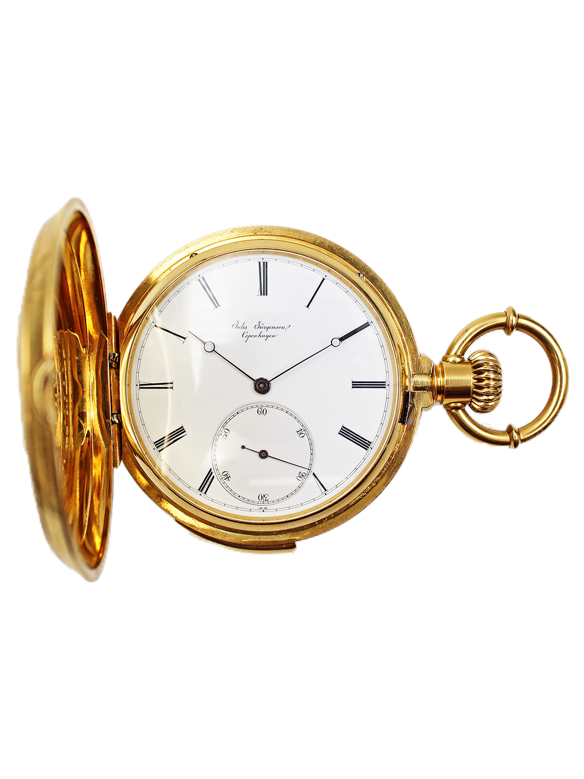 Jules Jurgensen 18k Yellow Gold Minute Repeating Hunter Case Pocket Watch c. 1879