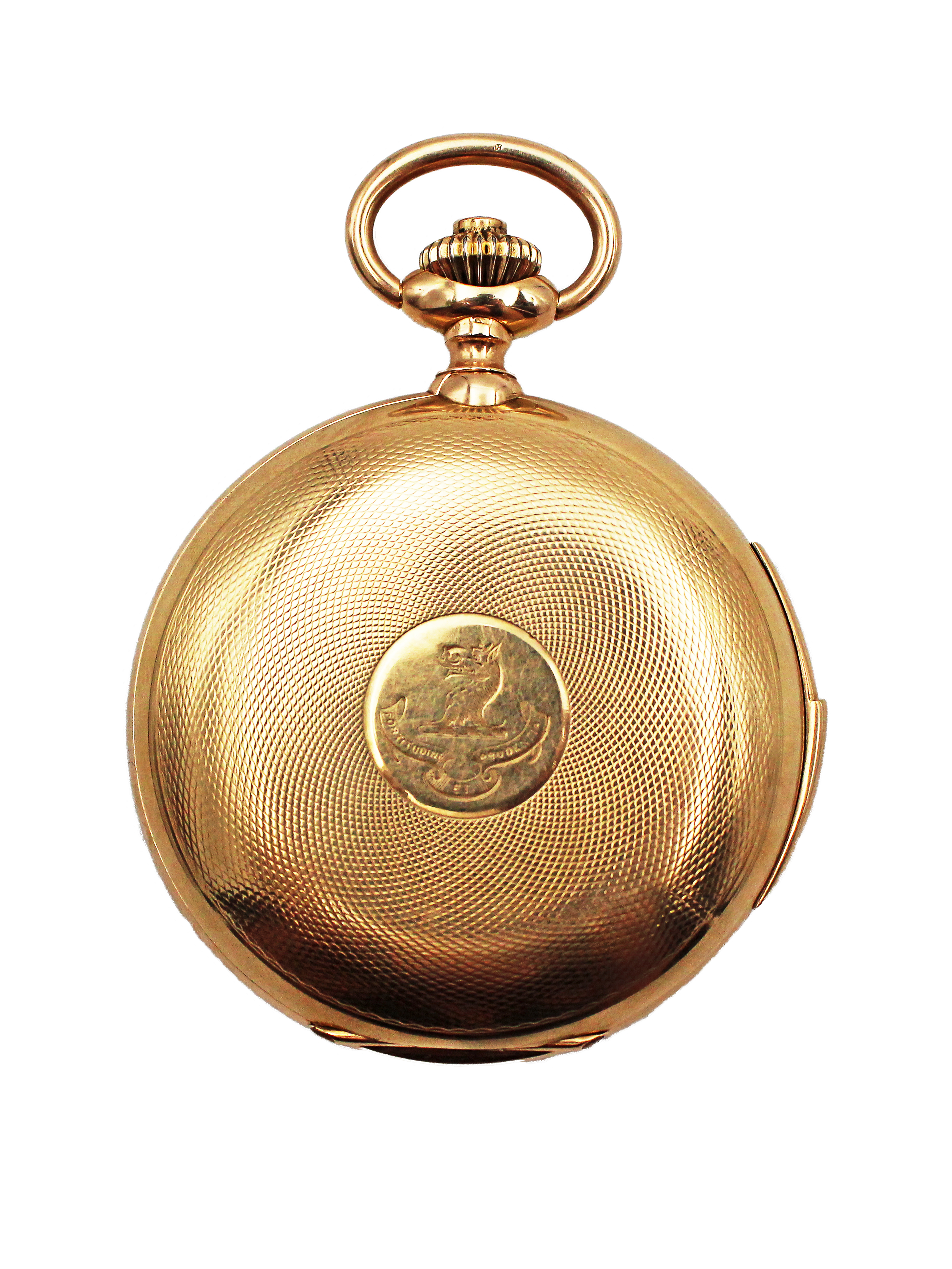 A. Sandoz 14k Yellow Gold Heavy Minute Repeating Hunter Pocket Watch c. 1905