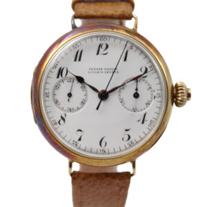 Ulysse Nardin 18k Yellow Gold 34mm Single Button Chronograph Wristwatch