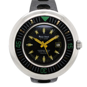 Philip Watch "Caribbean 2000" Stainless Steel Large 50mm Auto-Date Diver's Watch c. 1968