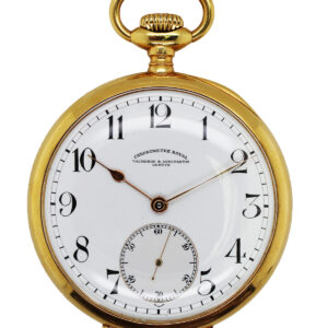 Vacheron & Constantin "Chronometre Royal" 18k Yellow Gold Open Face 57mm Pocket Watch