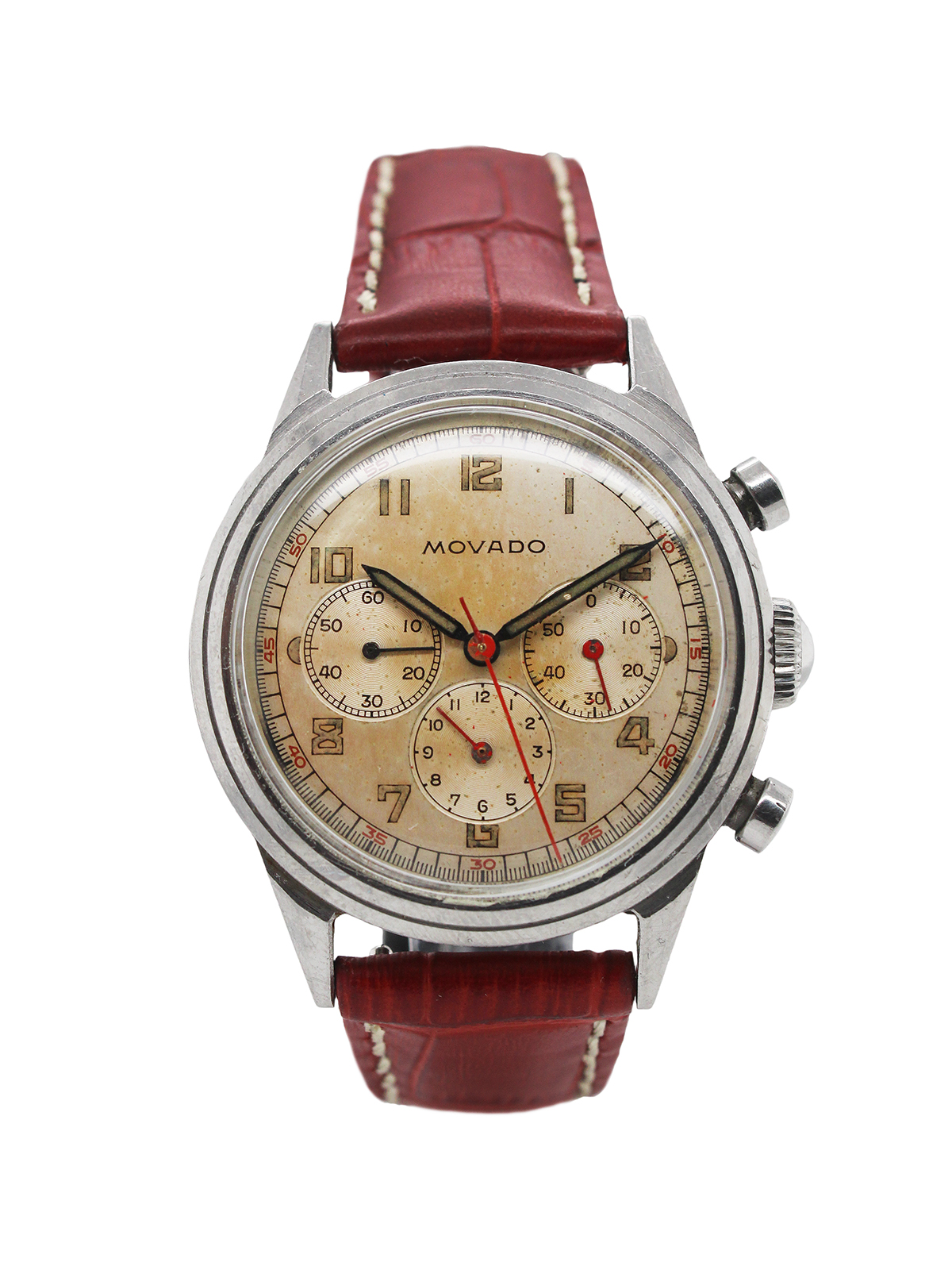 Movado Stainless Steel Chronograph Wristwatch c. 1970