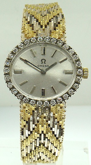 18k Yellow/ White Gold & Diamond Ladie's Omega