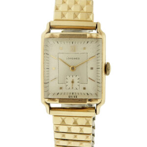 Longines Rectangular 10k Yellow Gold Fill Vintage Bracelet Watch