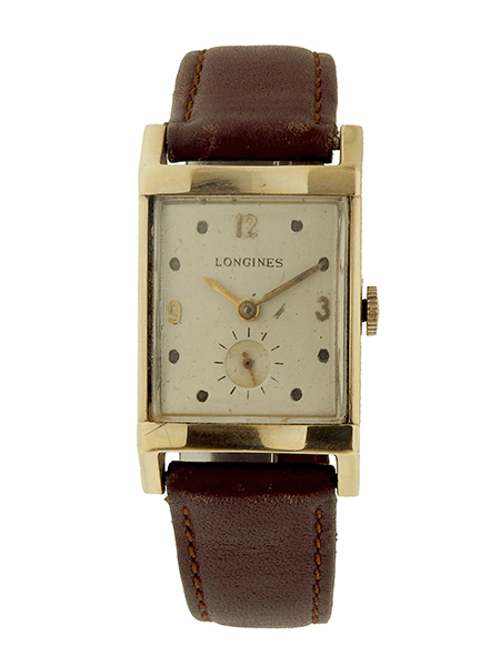 Longines Rectangular 14k Yellow Gold Fill Vintage Swiss Wristwatch