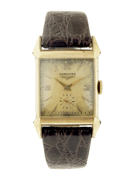 Longines Rectangular 10k Yellow Gold Fill Vintage Wristwatch