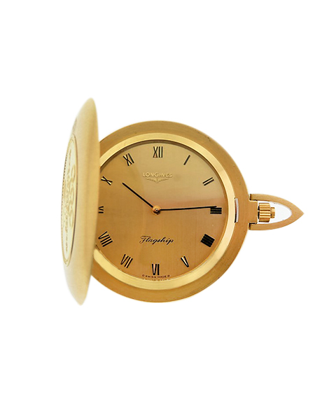 Longines 18k Yellow Gold Commemorative Mechanical Hunter Case Pocket Watch for 1972 Munich Olympics