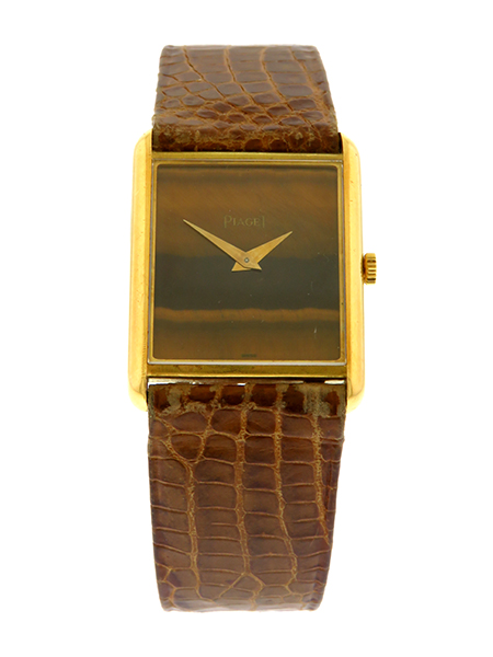 Piaget (Ref 9287) 18k Yellow Gold Wristwatch with Tiger Eye Dial