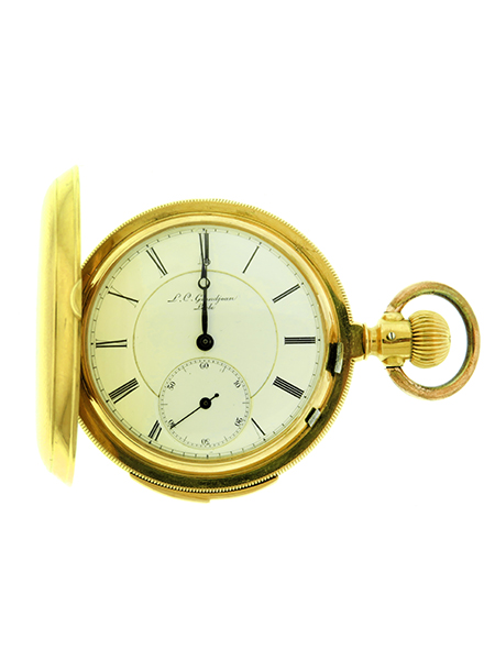 Minute Repeating Grandjean 18k Yellow Gold Hunter Case Pocket Watch made for 1884 New Orleans World's Fair "Cotton Centennial"