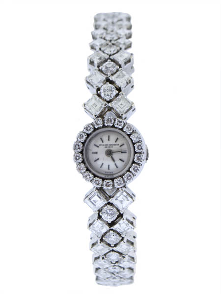 Vacheron & Constantin 18k White Gold All Diamond ≈7ct Lady's Bracelet Watch c. 1960s