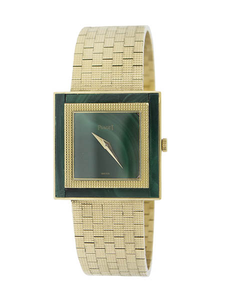 Piaget (Ref 9200C4) 18k Yellow Gold Malachite Mechanical Ladies' Bracelet Watch