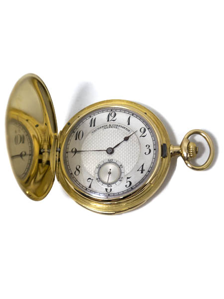 Vacheron & Constantin 18k Yellow Gold Hunting Case Minute Repeater Chronometer Pocket Watch c. 1909