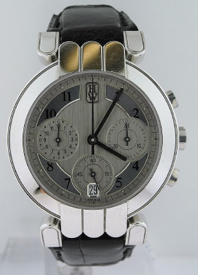 Harry Winston 18k White Gold Premier Chronograph Automatic Wrist Watch No. 255