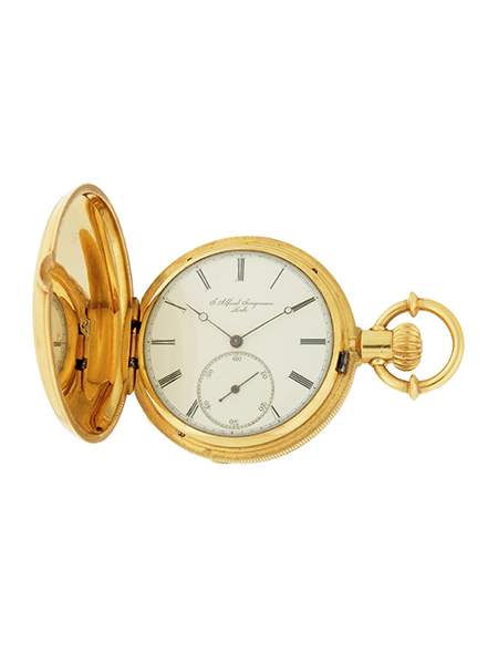 J. Alfred Jurgensen, Locle 18k Yellow Gold Hunter Case Pocket Watch